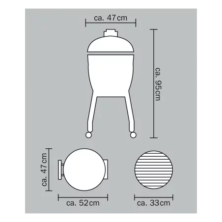 Barbecue Ceramique Junior 2.0 Noir Sur Chariot MONOLITH 4 Barbecue Ceramique Junior 2.0 Noir Sur Chariot MONOLITH – Image 2