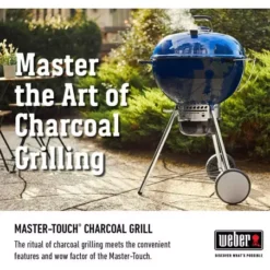 Barbecue Charbon Master-Touch Gbs 5750 - Ocean Blue - WEBER -Napo King Barbecue Magasin barbecue charbon master touch gbs 5750 57 cm ocean blue 2