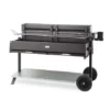 Barbecue Mechoui Acier Noir Sur Chariot Exception 120 Cm -Napo King Barbecue Magasin barbecue mechoui acier noir sur chariot exception