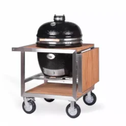 Barbecue Ceramique Kamado MONOLITH Pro 2.0 Noir Sur Chariot Buggy